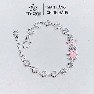 Lắc Bạc Thỏ Hồng Cho Bé Gái - Minh Canh Jewelry
