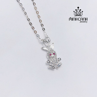 Dây Chuyền Bạc Hình Con Thỏ Đính Đá - Minh Canh Jewelry