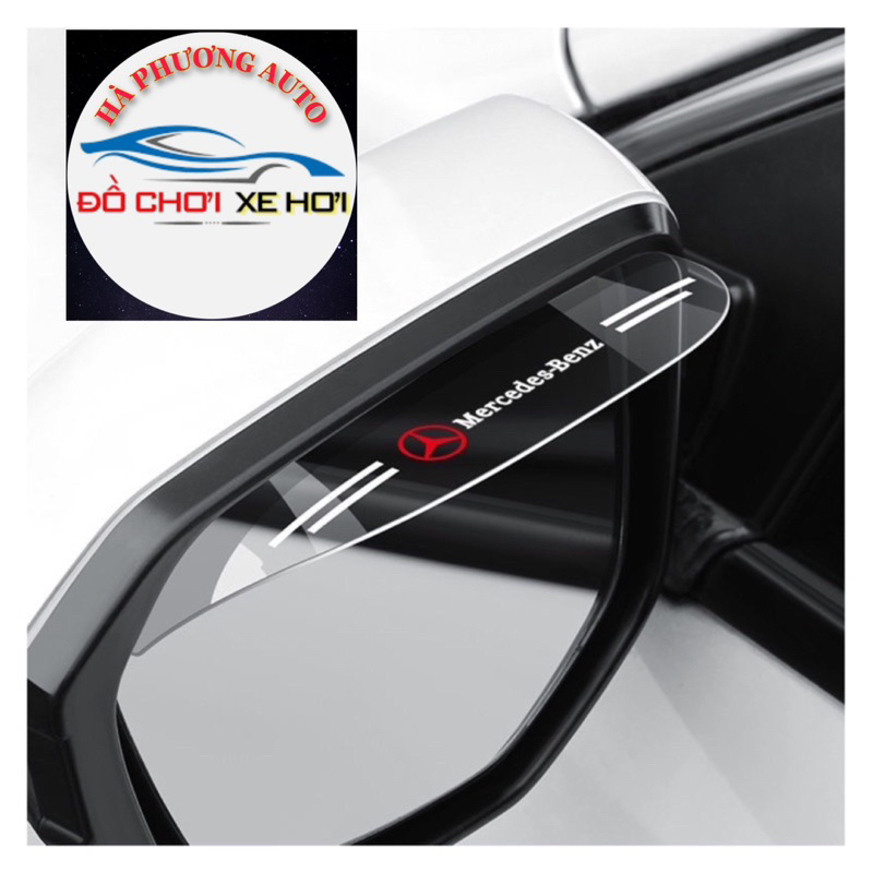 Combo 2 miếng dán vè che mưa gương chiếu hậu có logo theo hãng xe - vè che mưa chống nước hiệu quả