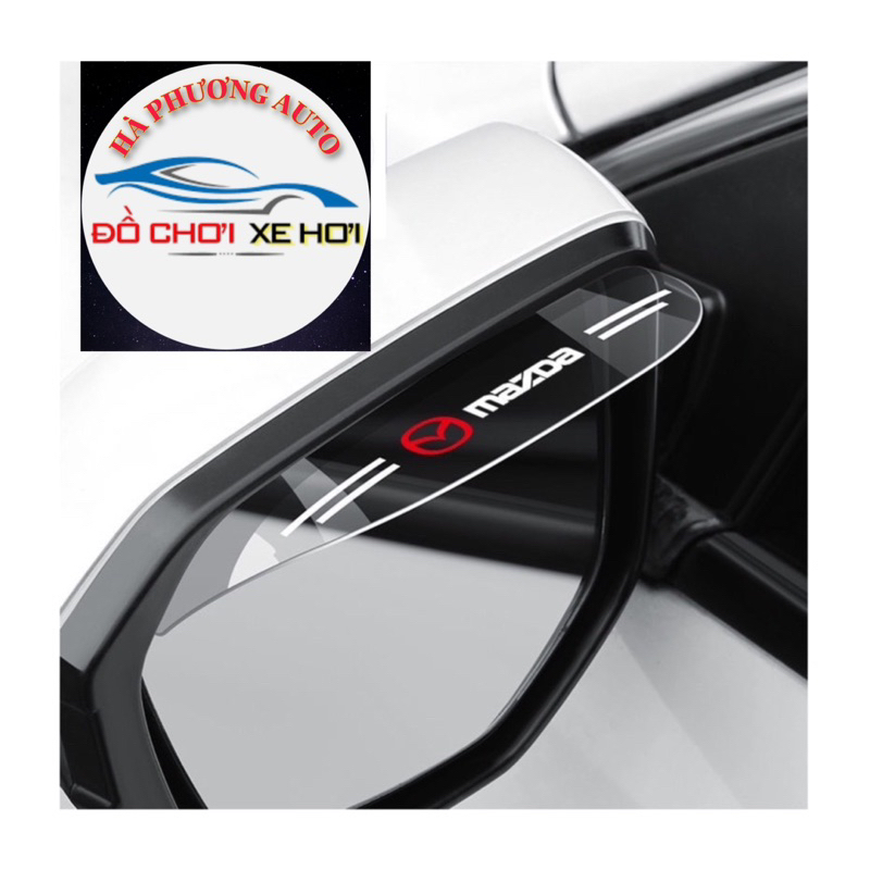 Combo 2 miếng dán vè che mưa gương chiếu hậu có logo theo hãng xe - vè che mưa chống nước hiệu quả