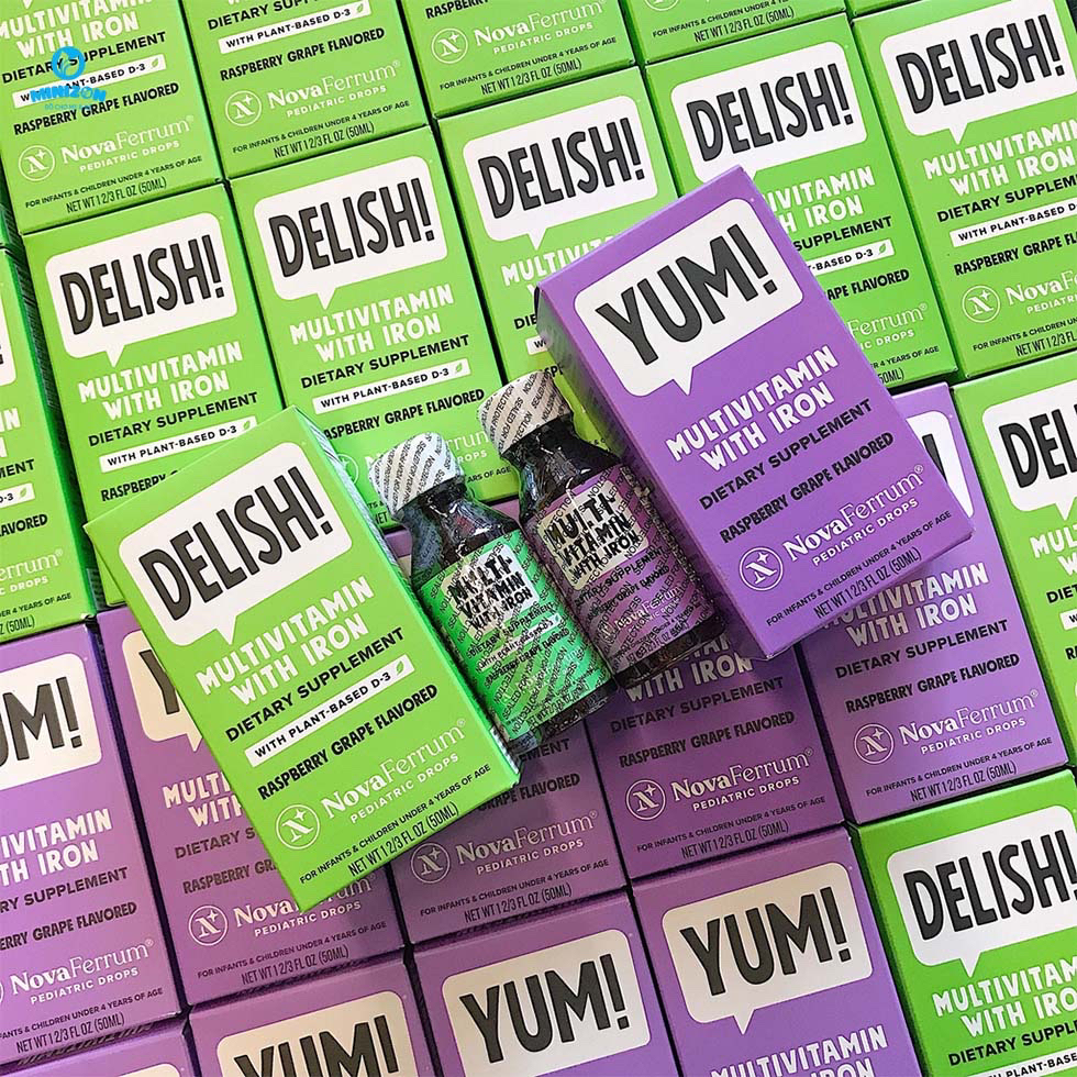 Vitamin Tổng Hợp Multivitamin Novaferrum Yum/Delish bổ sung Sắt & D3 cho bé từ sơ sinh