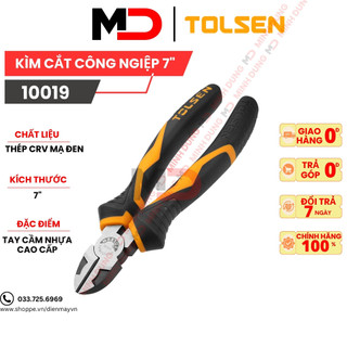 Kìm cắt công nghiệp 7" tolsen 10019 - hàng xuất khẩu châu âu dienmayvn
