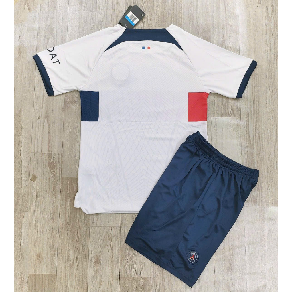 Vải FEX Gai Lưới Cao Cấp, PSG QATAR Trắng, Tím mới 2023, Bộ Đồ Thể Thao Nam Nữ Unisex, Thoáng mát