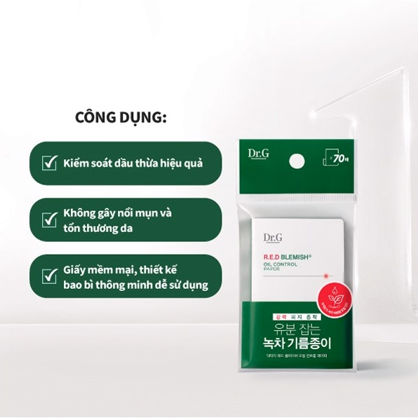 Giấy Thấm Dầu Dr.G R.E.D Blemish Oil Control Paper