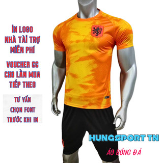 Hà Lan. Quần áo bóng đá, đồ đá banh in tên, in nhiệt không bong tróc, mực in sắc nét, chuẩn font HUNGSPORT TN
