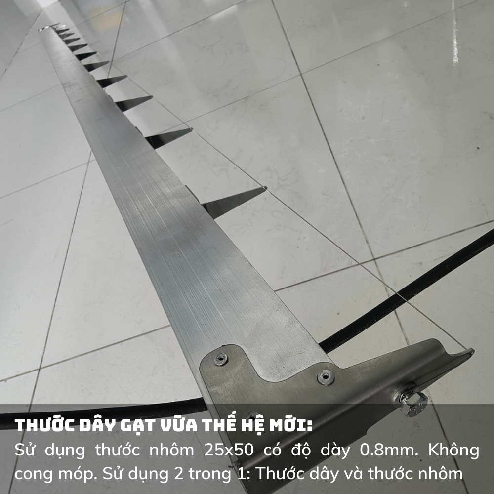 Thước dây gạt vữa cải tiến dài 1 mét - dễ dàng thay thế, sửa chữa