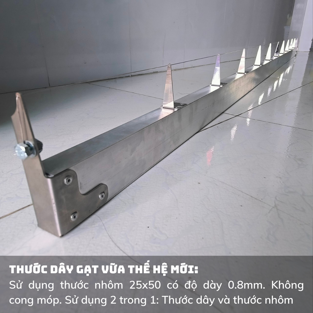 Thước dây gạt vữa cải tiến dài 1 mét - dễ dàng thay thế, sửa chữa