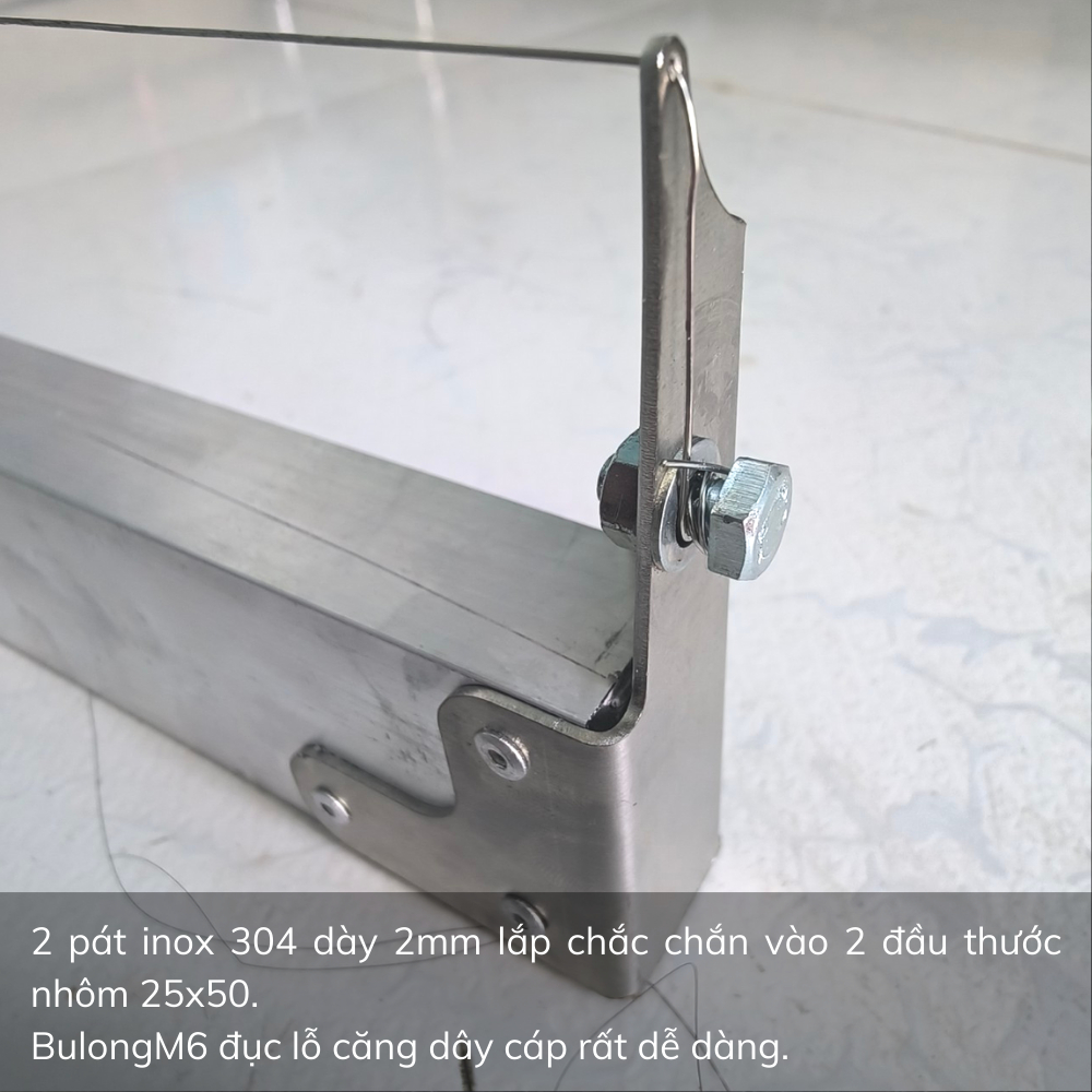 Thước dây gạt vữa cải tiến dài 1 mét - dễ dàng thay thế, sửa chữa