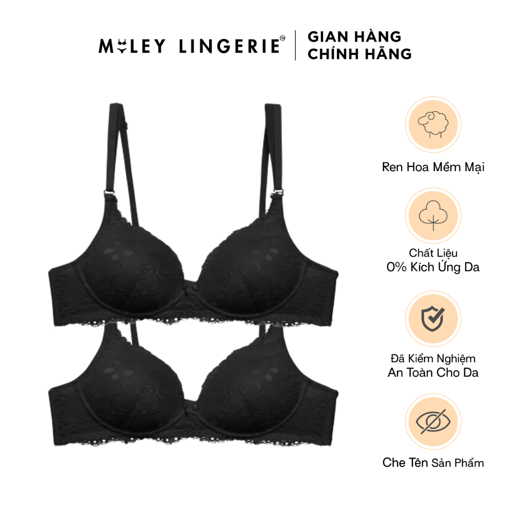 Combo 2 Áo Ngực Nữ Không Gọng Full Ren Fancy Miley Lingerie BRL01005