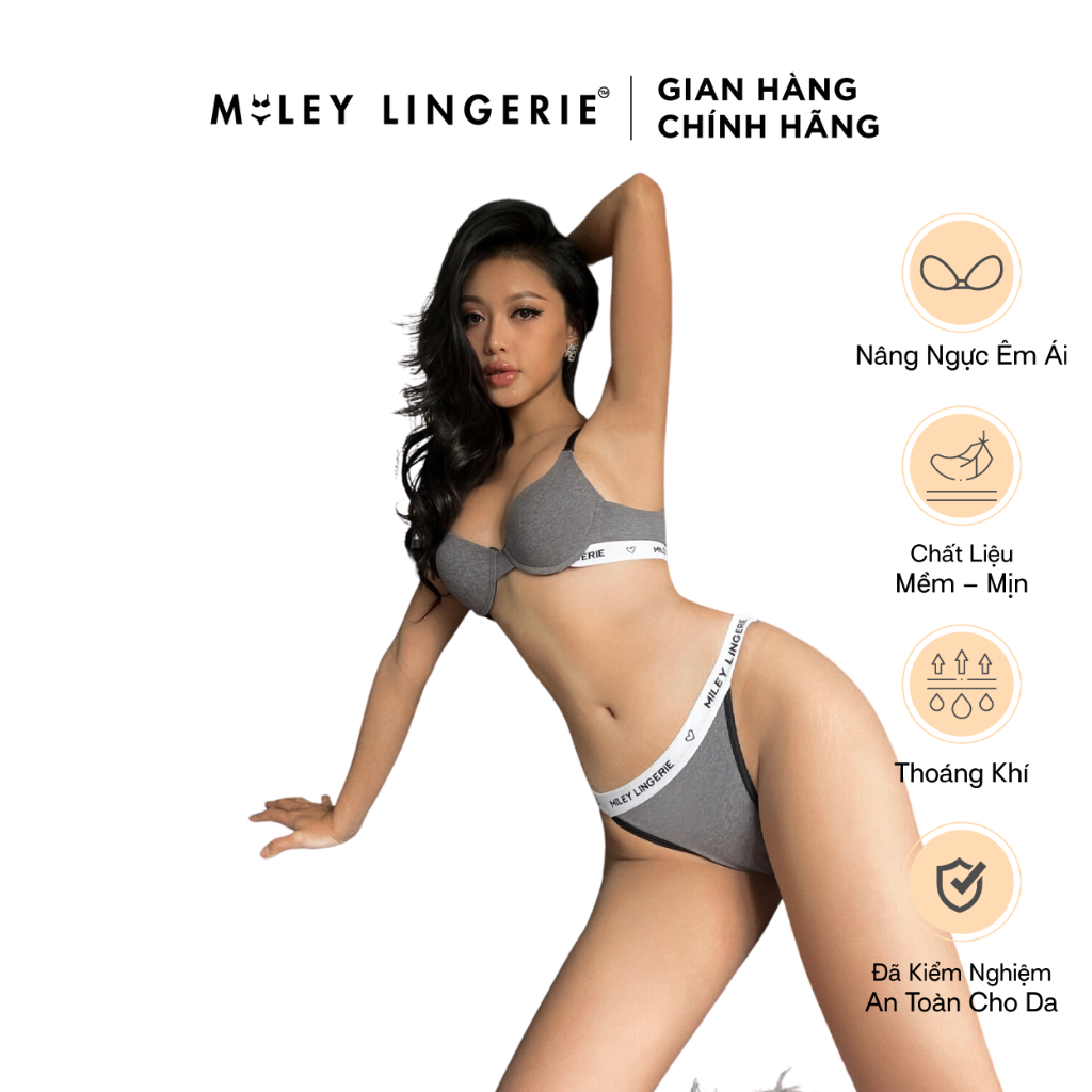 Bộ Đồ Lót Melange High-cut Sporty Chic Miley Lingerie (Màu ngẫu nhiên)