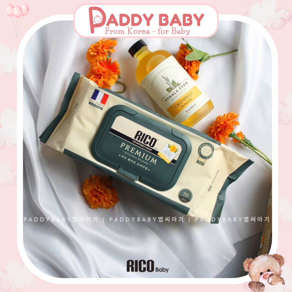 Khăn ướt Rico Baby nội địa Hàn an toàn cho bé