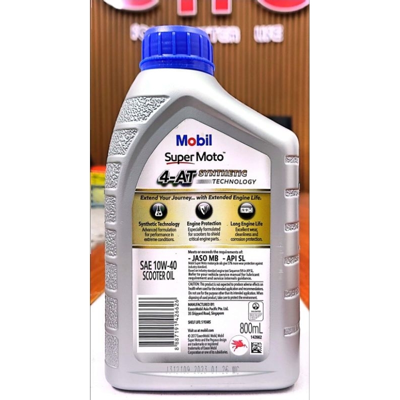 Dầu nhớt xe tay ga 10w40 Mobil Scooter 800ml