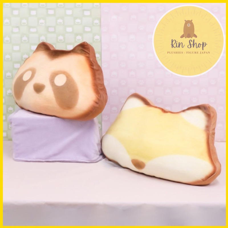 Đệm thú bông Soft Raccoon & Fox Shaped Bread Cushion