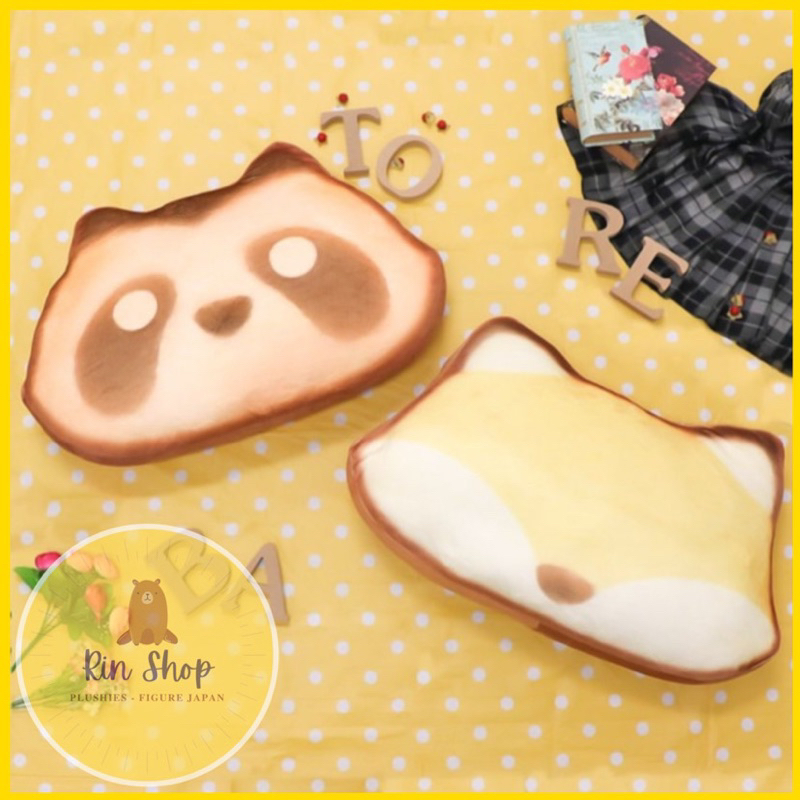 Đệm thú bông Soft Raccoon & Fox Shaped Bread Cushion