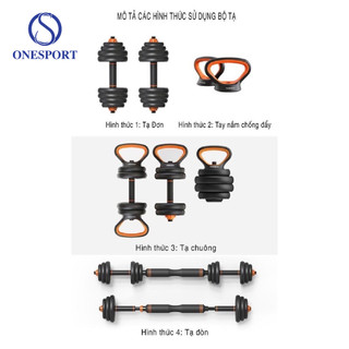 Bộ Tạ Tay Composite FED-1302 Cao Cấp Loại 10KG 20KG
