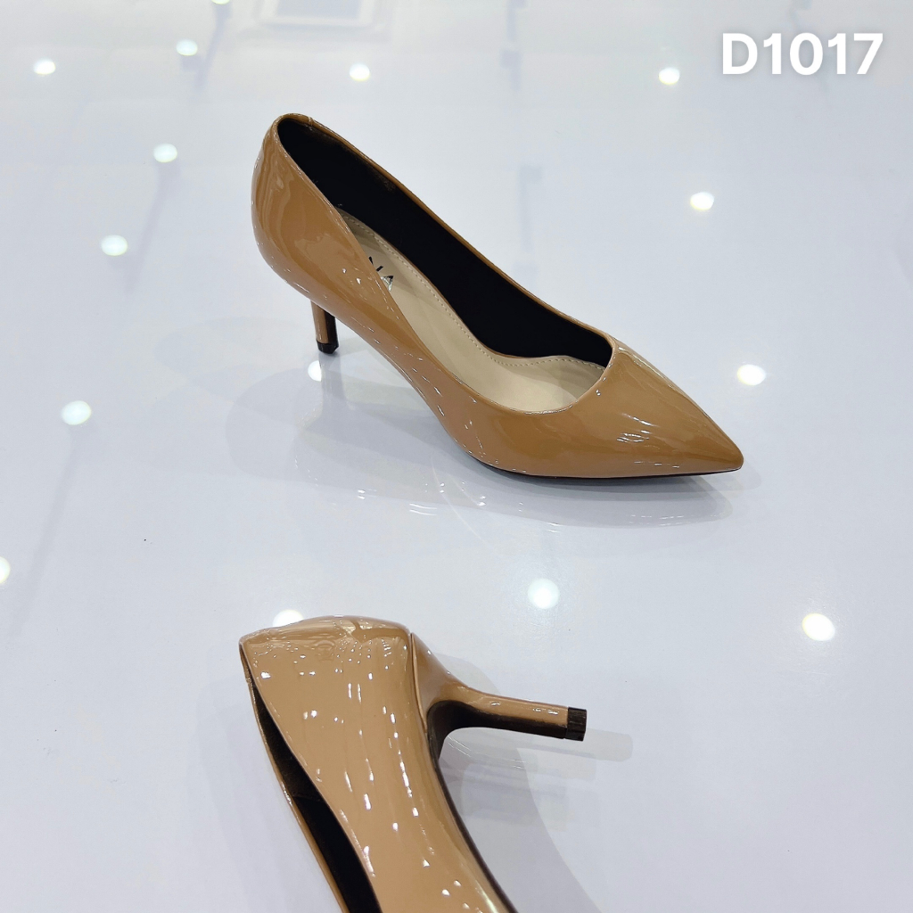 Giày cao gót da bóng gót nhọn 5cm - D1017