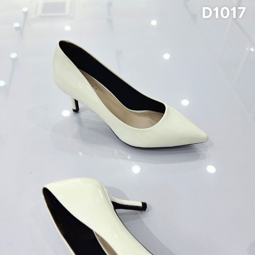 Giày cao gót da bóng gót nhọn 5cm - D1017