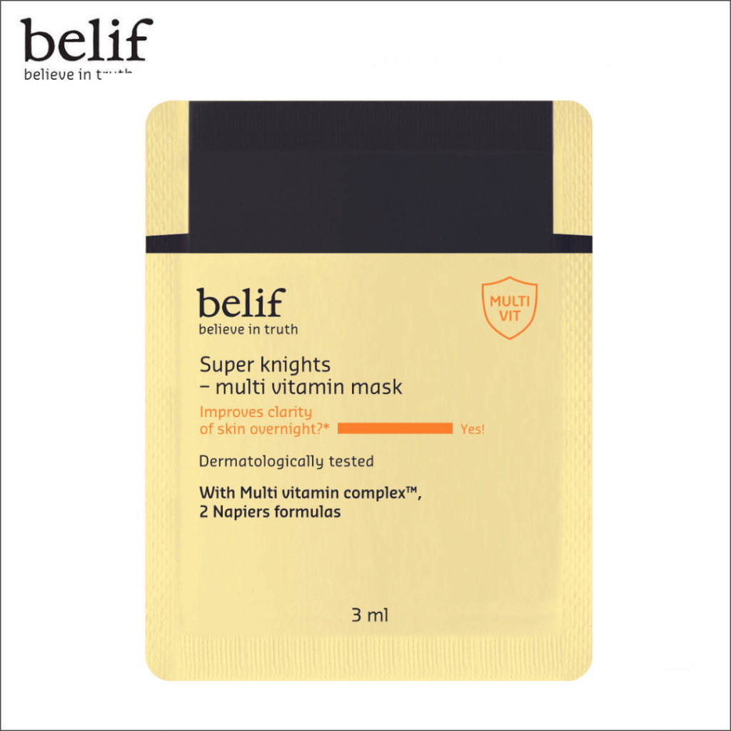 [HB Gift] Combo 5 gói Mặt nạ ngủ dưỡng ẩm và phục hồi da chuyên sâu belif Multi Vitamin Mask 3ml