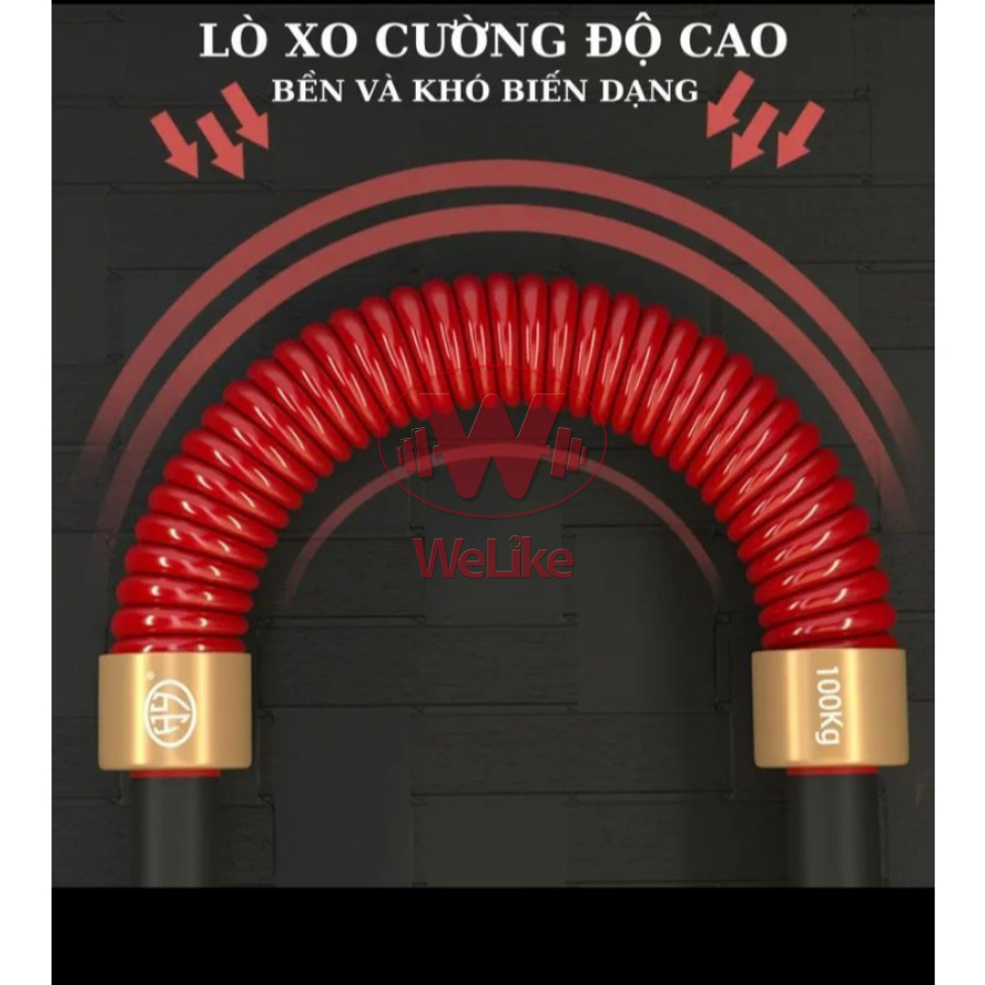 Gậy lò xo tập cơ tay 100kg Welike Dụng cụ bẻ tập cơ tay ngực tập gym thể dục thể thao 30 40 50 60 70 80 90 100 110 120kg