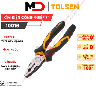 Kìm điện tổng hợp công nghiệp 7 " tolsen 10019 - hàng xuất khẩu châu âu dienmayvn
