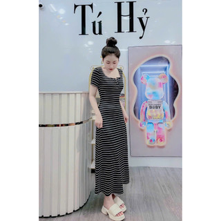Đầm Thun Gân Dáng Dài