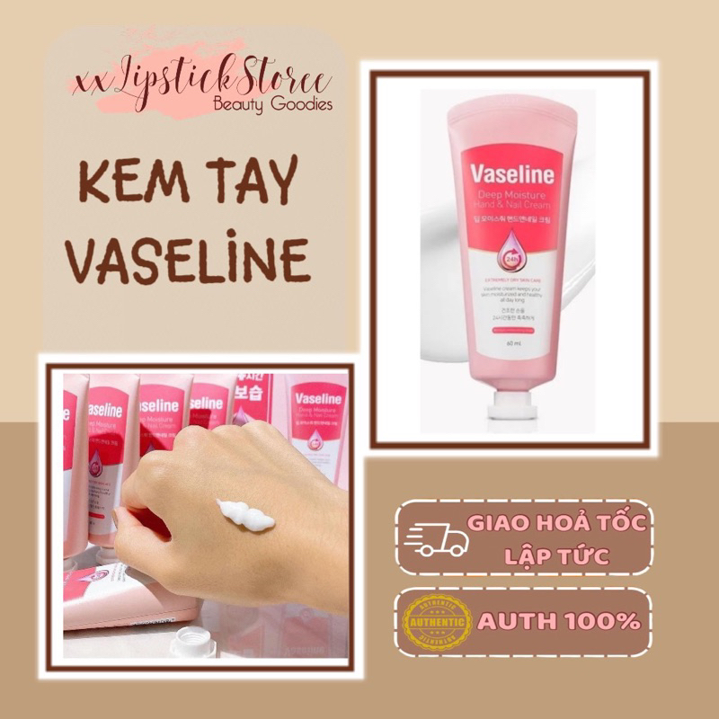 Kem dưỡng da tay Vaseline Deep Moisture Hand & Nail Cream 60ml