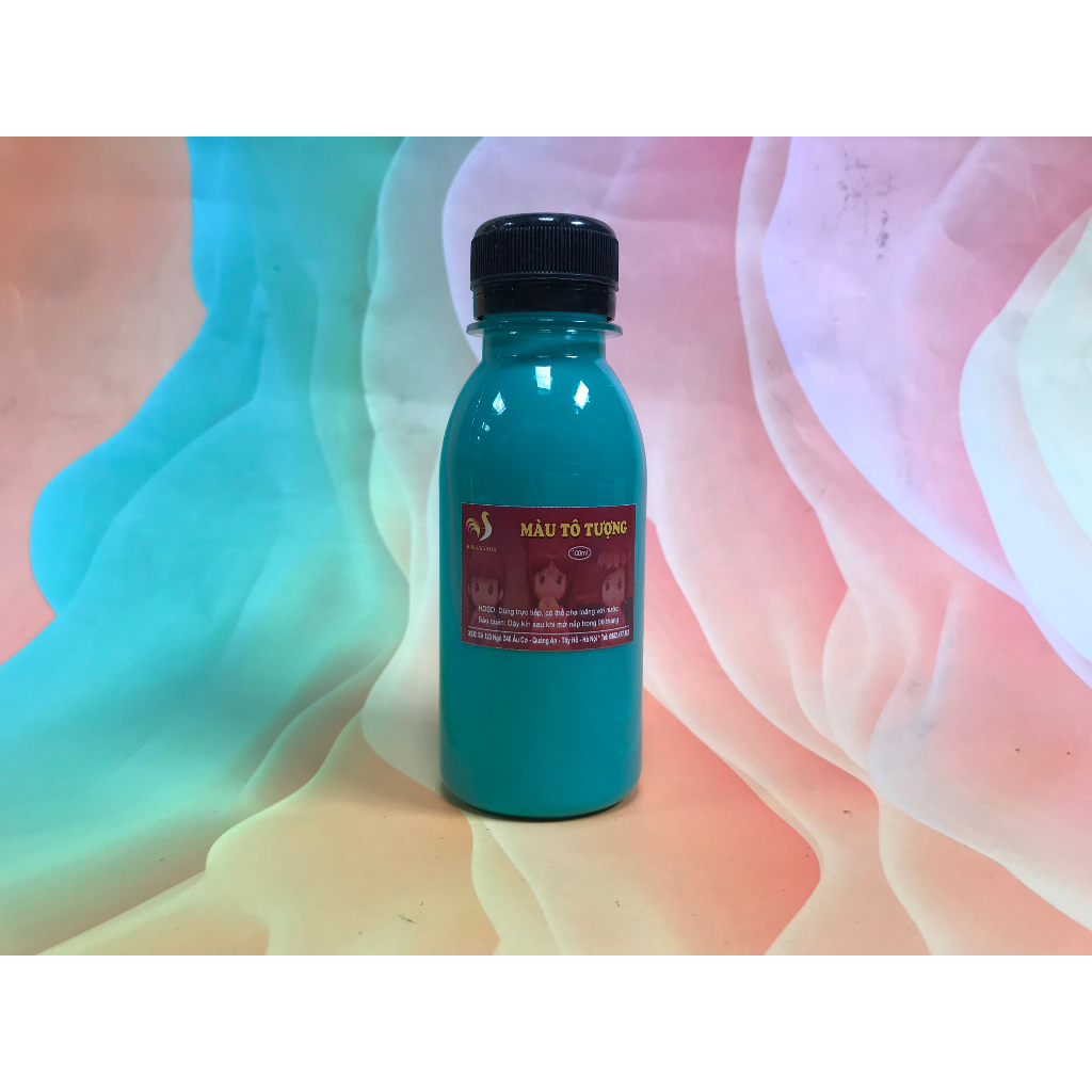 Bộ 20 Màu Nước Tô Tượng Thạch Cao Pha Sẵn Màu Thường HUNGACOLOR Chai 100ml