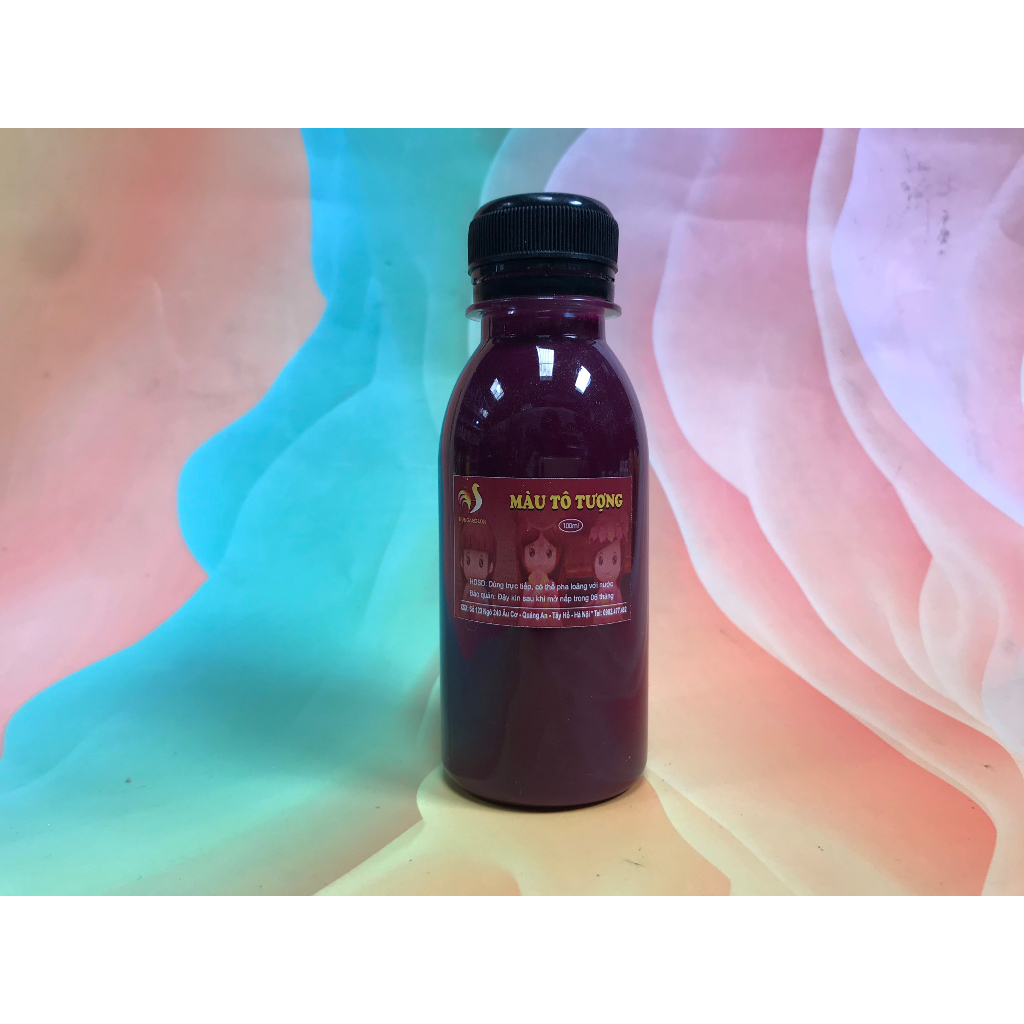 Bộ 20 Màu Tô Tượng Kim Tuyến Lấp Lánh Pha Sẵn Chai 100ml Hungacolor