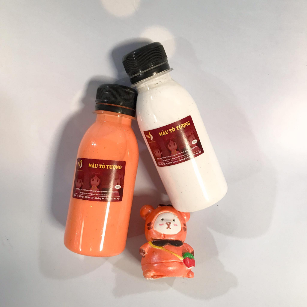 Bộ 20 Màu Nước Tô Tượng Thạch Cao Pha Sẵn Màu Thường HUNGACOLOR Chai 100ml