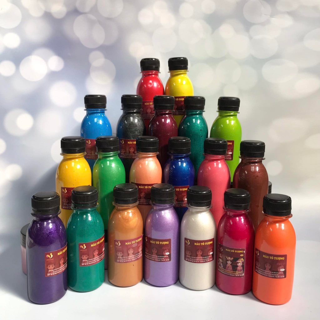 Bộ 20 Màu Nhũ Tô Tượng Hungacolor Chai 100ml Loại Pha Sẵn