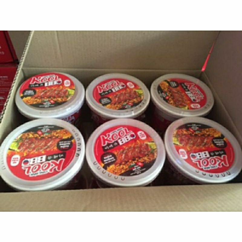 《 HCM 》Thùng 12 Tô Mì trộn Cung Đình Kool BBQ sườn nướng Hàn Quốc 105g