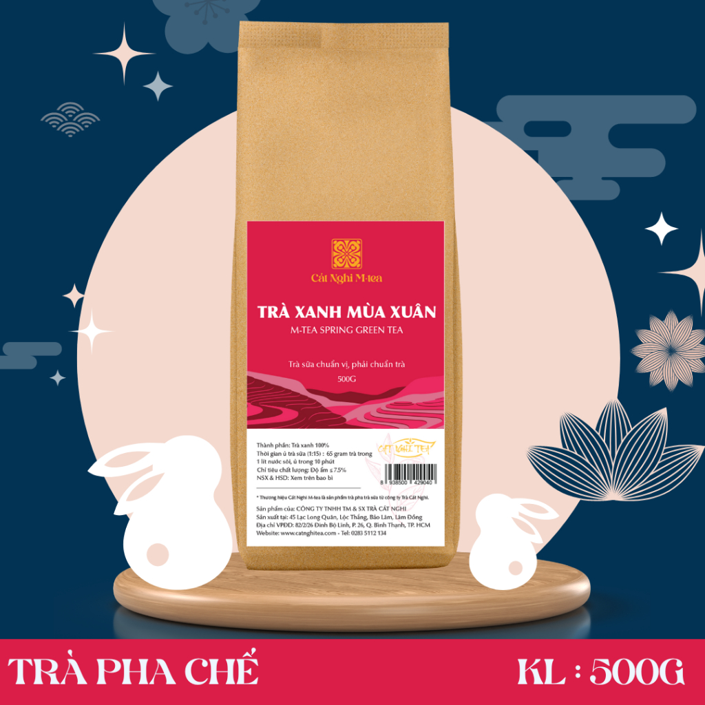 Trà Xanh, CAT NGHI TEA, Nguyên liệu chuẩn pha trà sữa nướng thơm ngon