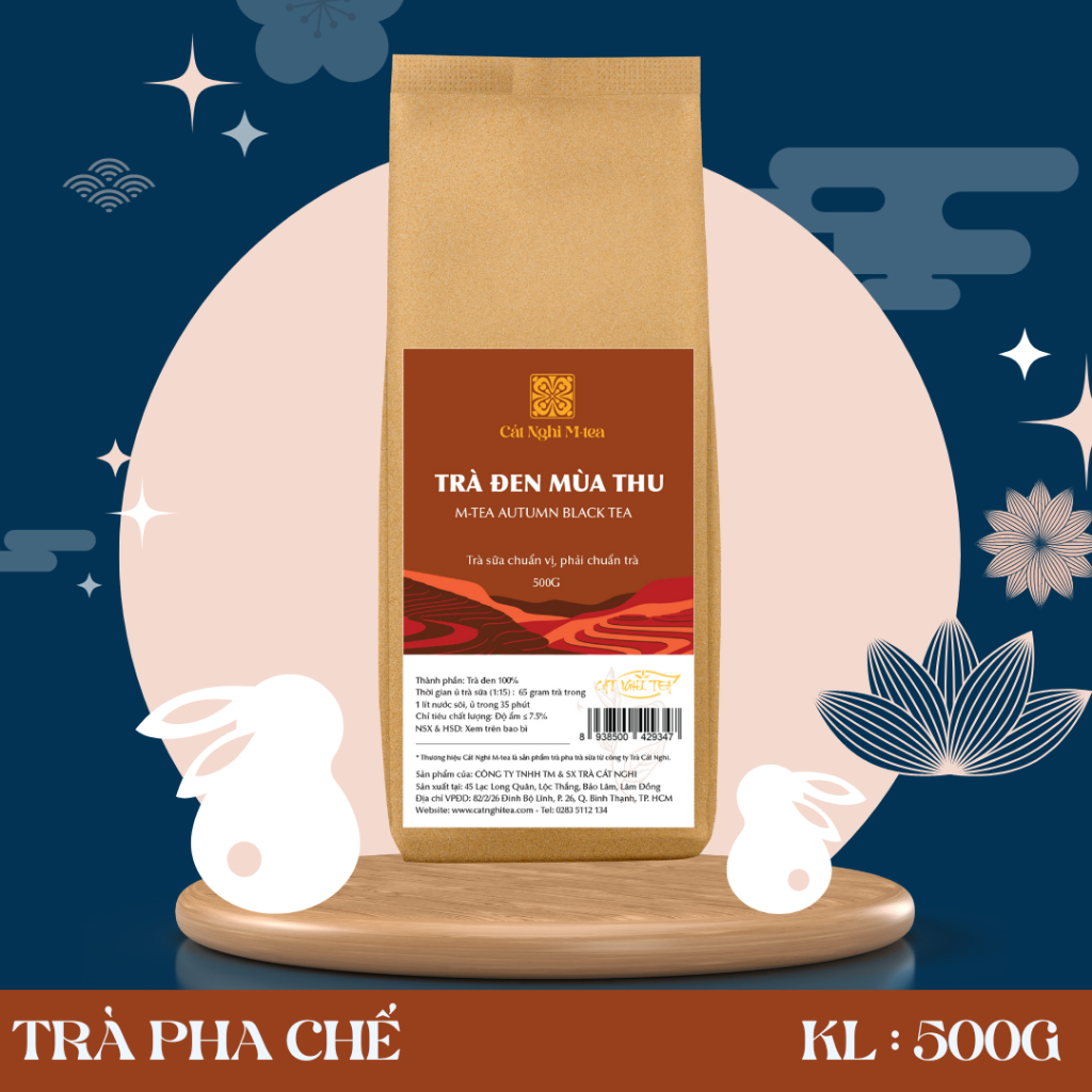 vị bánh Cookie Trà đen, Nguyên liệu chuẩn pha trà sữa và trà trái cây Cát Nghi M-Tea