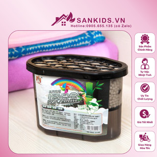 (Đen)Hộp Hút Ẩm Khử Mùi Than Hoạt Tính 500ml