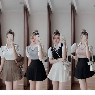 Áo sơ mi phối len