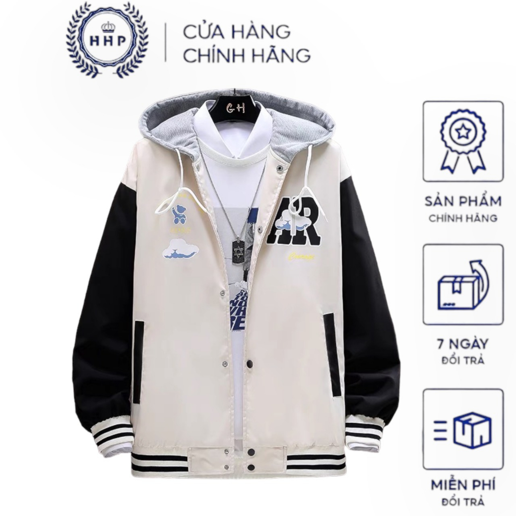 Áo Khoác Bomber Nan Nữ Có Nón Phong Cách Mới Thời Trang Phong Cách Hàn