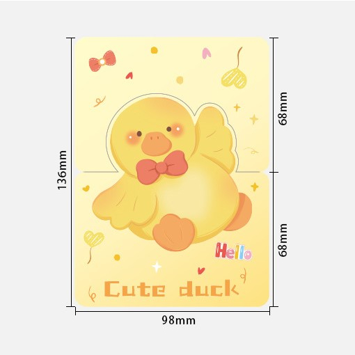 Thiệp cảm ơn, chúc mừng họa tiết hoạt hình siêu đáng yêu