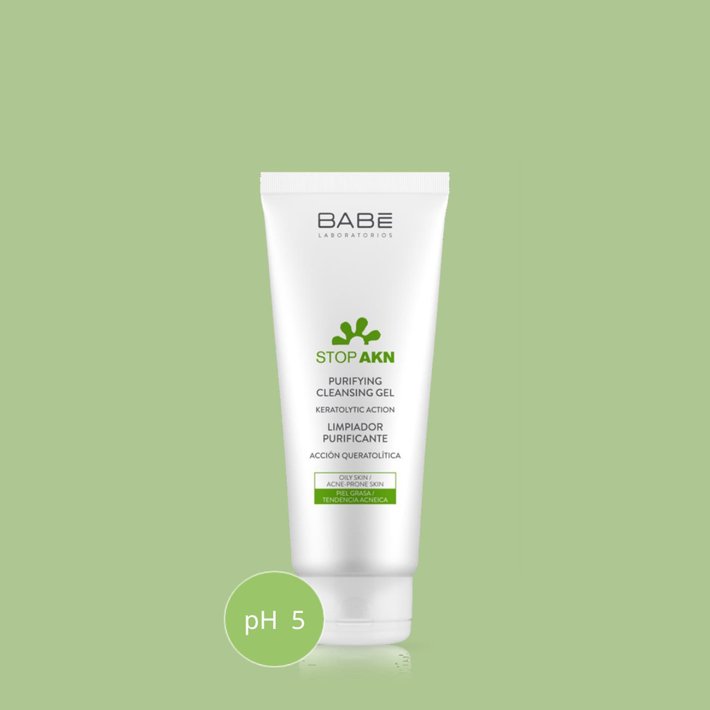 Sữa Rửa Mặt BABE Stop Akn Purifying Cleansing Gel Cho Da Dầu Mụn 200ml