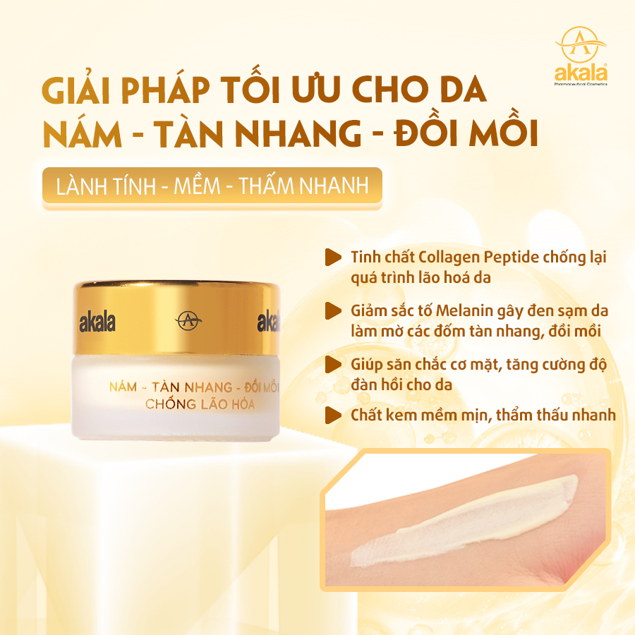 Kem Nám - Tàn Nhang - Đồi Mồi - Chống Lão Hoá akala  8gram