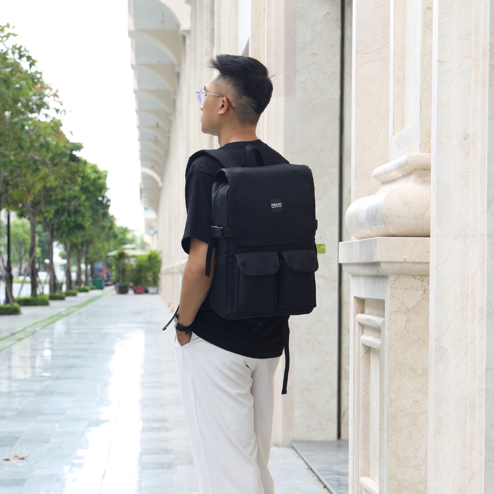 Balo laptop thời trang nam nữ đi học đi làm PADO 615 - Thiết kế tối ưu đựng được laptop 15.6inch - Bảo hành chính hãng