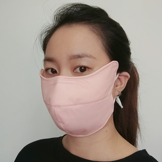 Khẩu trang, Khẩu trang vải cotton có kẽm mũi màu trơn tái sử dụng, dây rút điều chỉnh