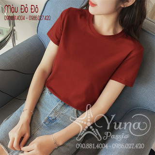 [Mã INBAU15 giảm 10% đơn 0đ] Áo Thun Thái Trơn Body Nữ Cổ Tròn Cao Cấp Chất Xịn Đẹp Size dưới 50kg MIYUNA