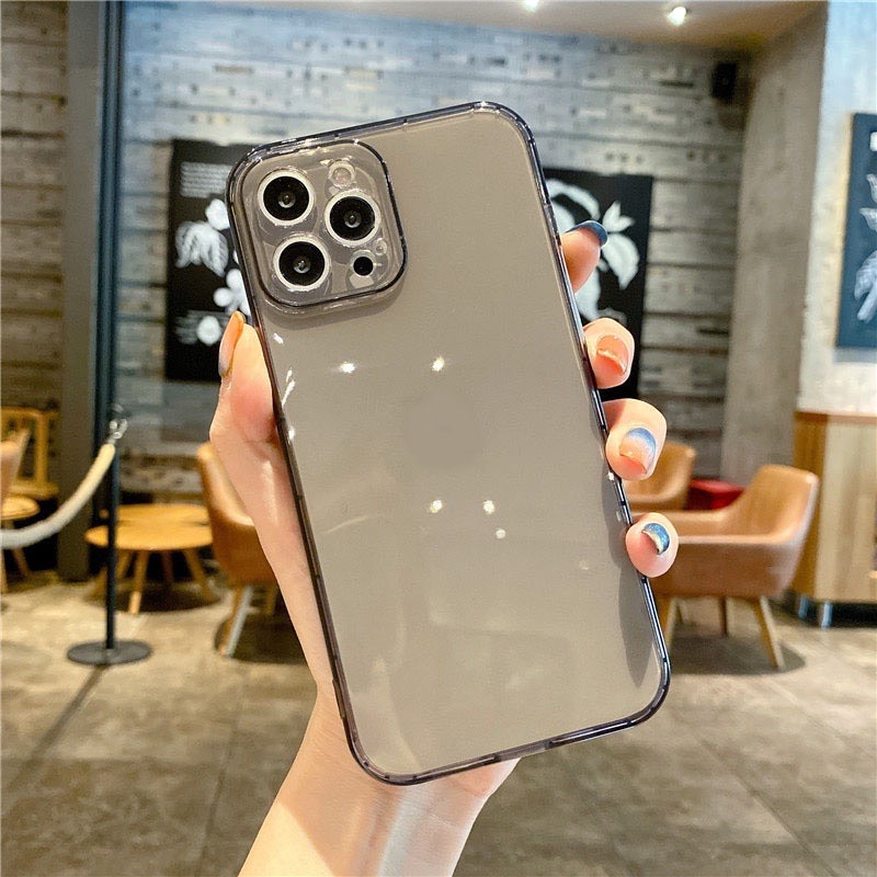 Ốp Lưng iPhone Trong Suốt Nút Bấm Mạ Cao Cấp, Chống Sốc, Bảo Vệ Camera - iP 7/8/X/XS/11/12/13/14/15/16/17/Plus/Pro/Max | BigBuy360 - bigbuy360.vn