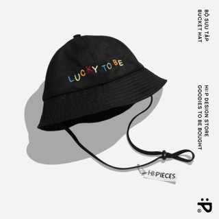 Mũ bucket hat collab hi pieces x hiphub bst pieces of luck - lucky to be
