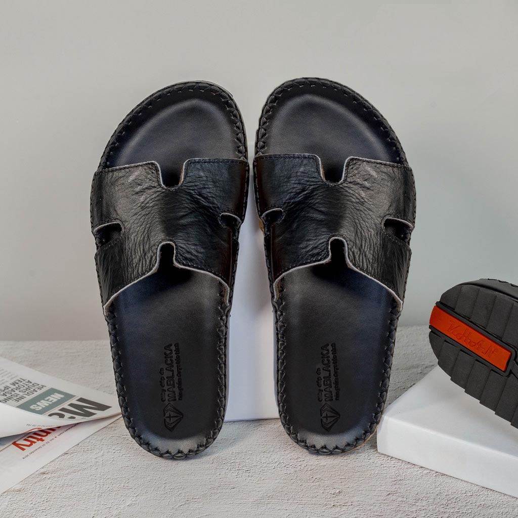 Dép da nam quai ngang đẹp,da mềm,êm,hàng thời trang cao cấp D74