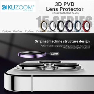  Bộ dán 3 mắt Kuzoom Phủ PVD 2 tầng bảo vệ Lens Camera cho IPhone 15    14 Pro Max   14 Plus  13 Pro Max 