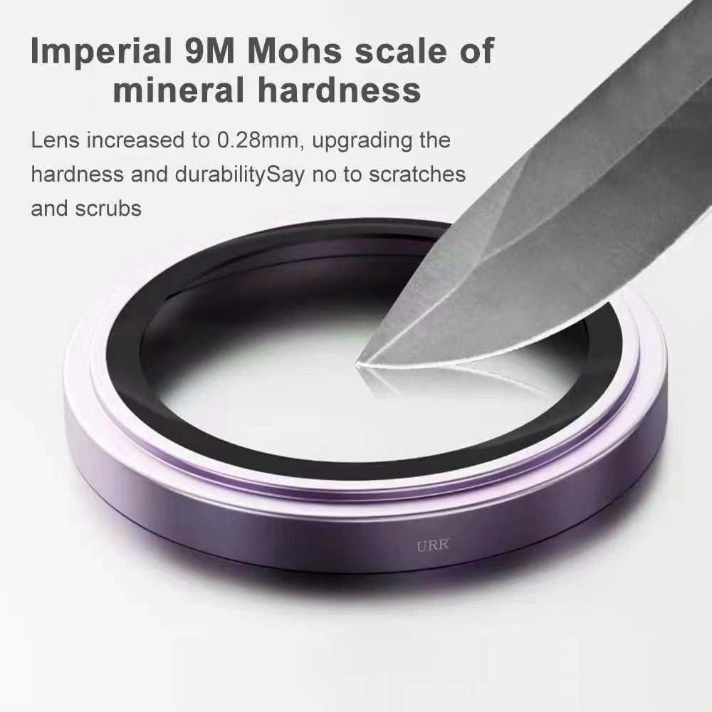 URR Autobot Camera Lens 3D PVD – Bộ dán bảo vệ 3 mắt camera IPhone 14 Pro Max / 13 Pro max , 2 tầng bảo vệ