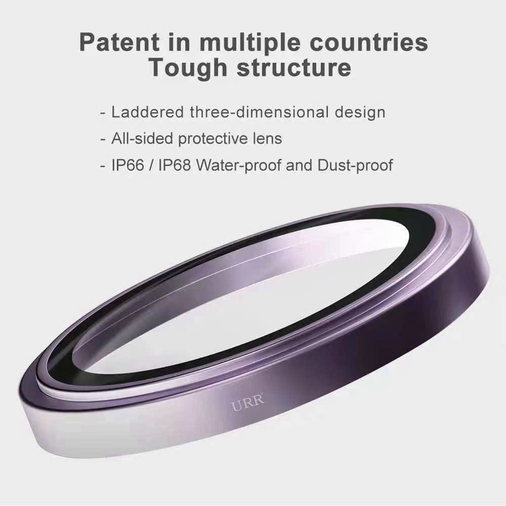 URR Autobot Camera Lens 3D PVD – Bộ dán bảo vệ 3 mắt camera IPhone 14 Pro Max / 13 Pro max , 2 tầng bảo vệ