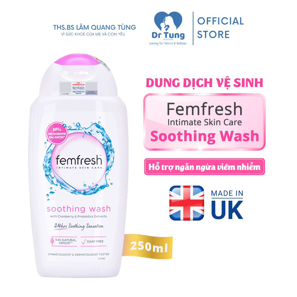 Dung dịch vệ sinh phụ nữ Femfresh Daily Intimate Wash Làm Sạch Sâu Cân Bằng Độ PH 250ml Balan Shop