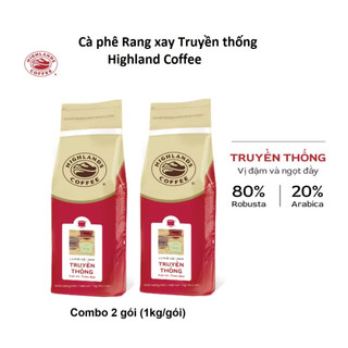 Combo 2 gói 1kg Cà phê bột Truyền thống Highlands Coffee.